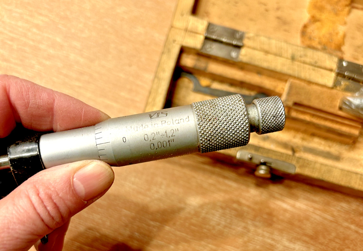 Machinist Tool: VIS Inside Micrometer .2"-1.2" .001" Made in Poland - Vintage 80