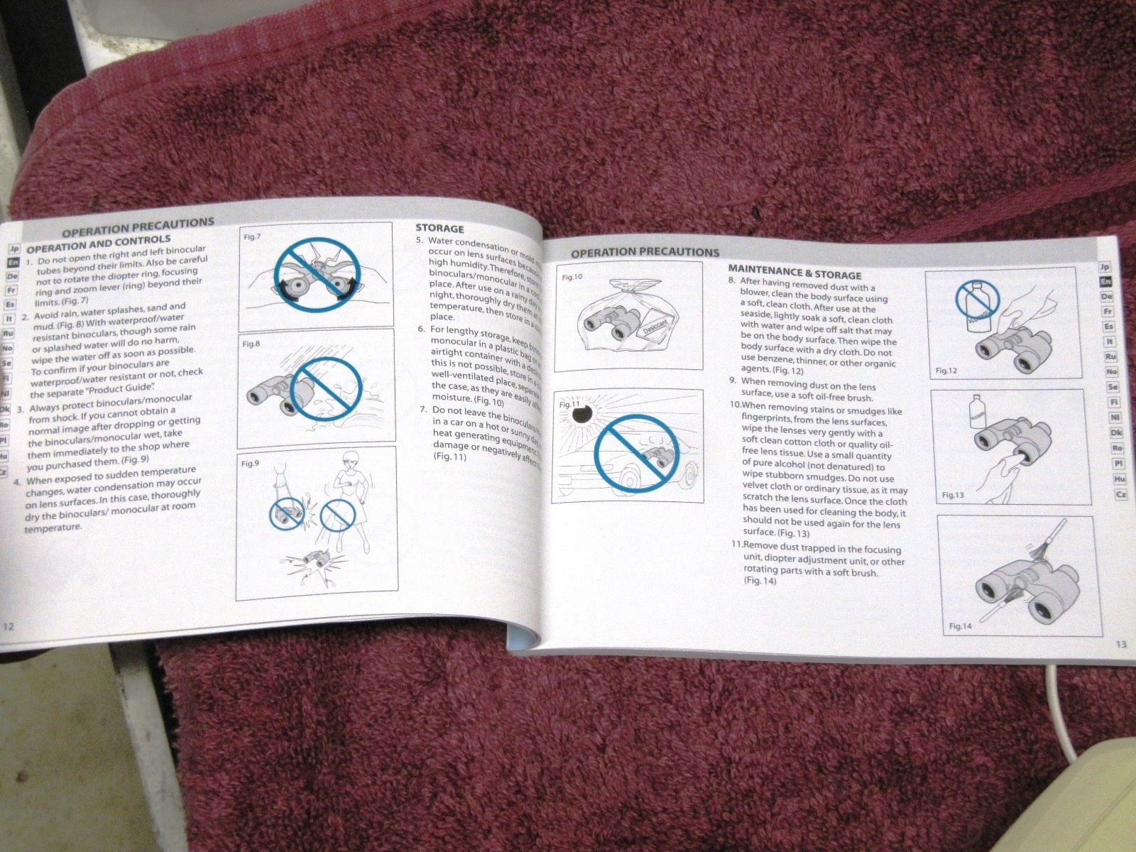 NIKON BINOCULAR Owners Instruction Manual EII 10x35 Extreme ATB Monarch HG Scope