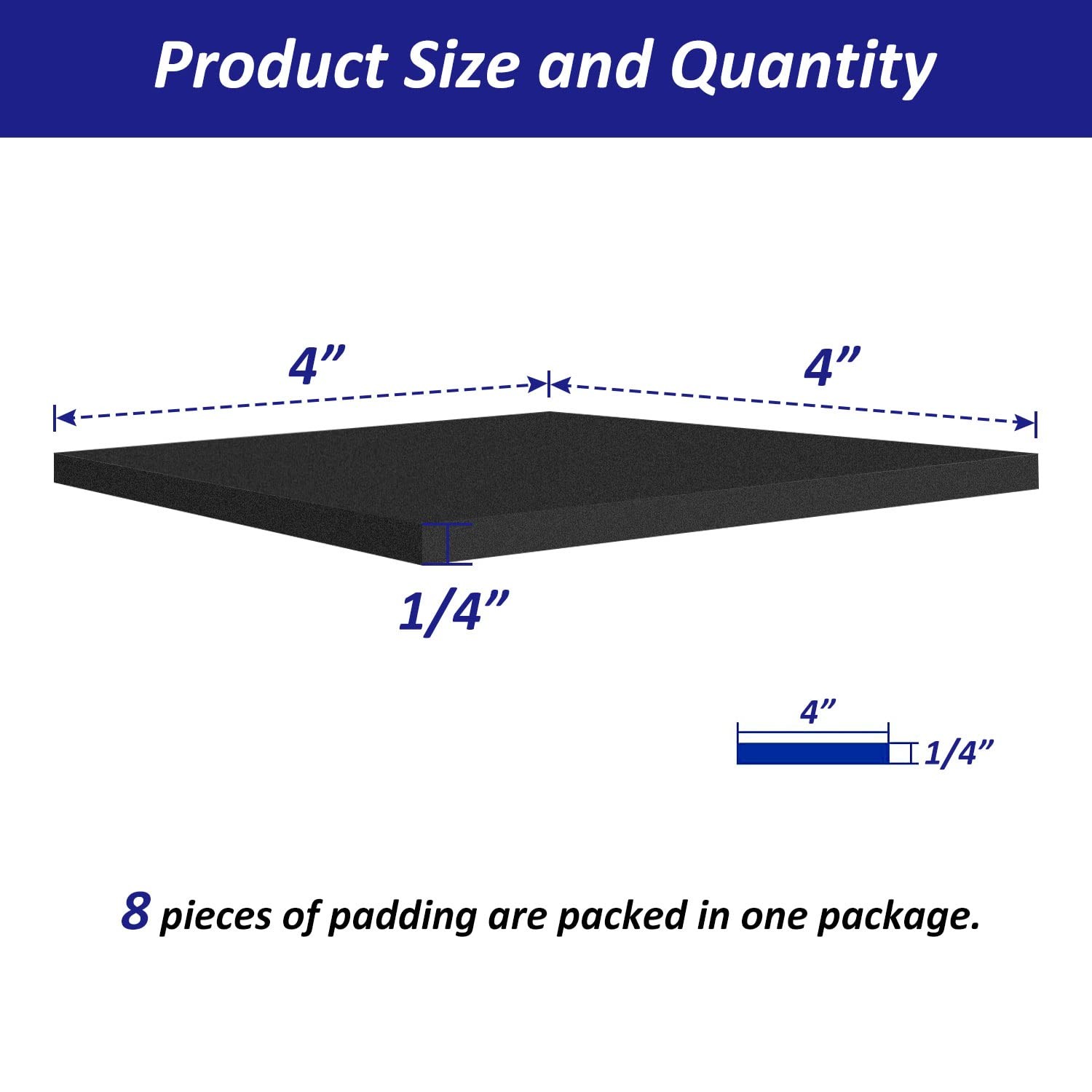 YUNFOOK Foam Padding Sheets with Adhesive Backing - 1/4" Thick Self Stick Neo...