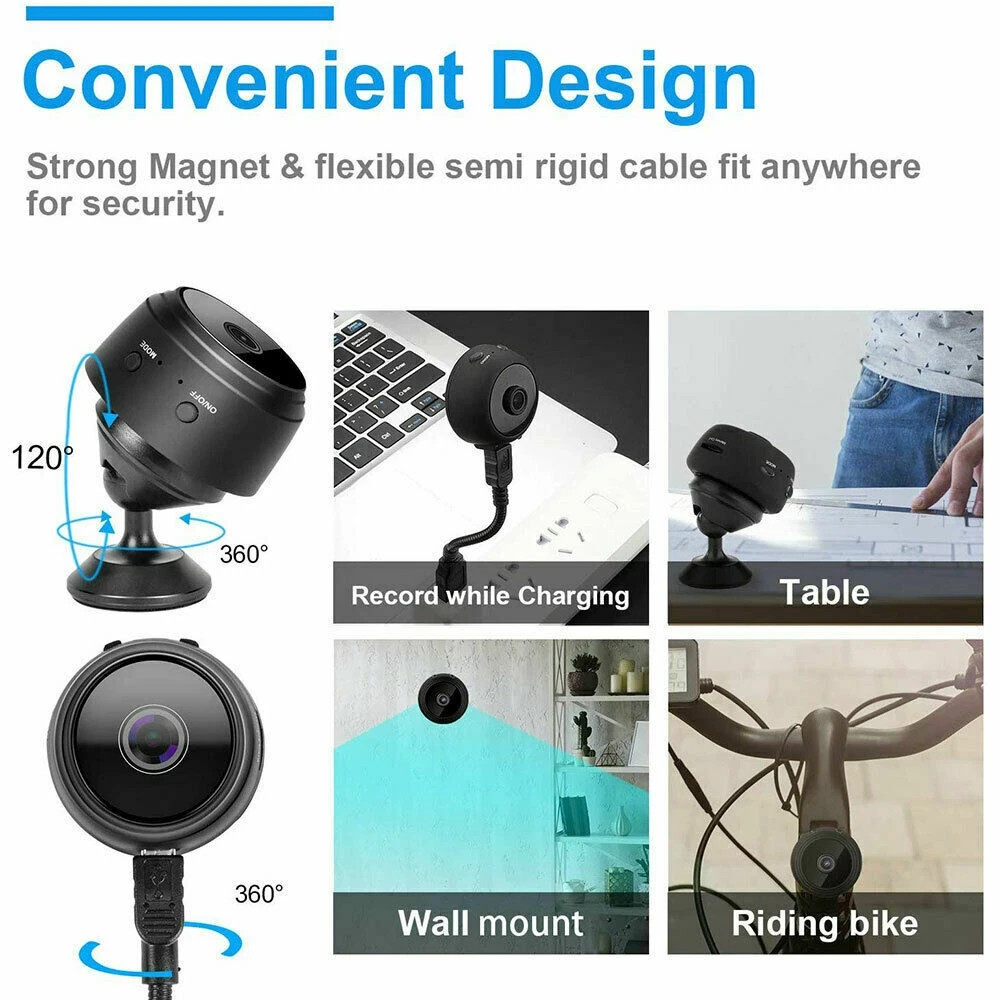 Mini Wireless WiFi Camera 1080P HD Night Vision Home Security DVR