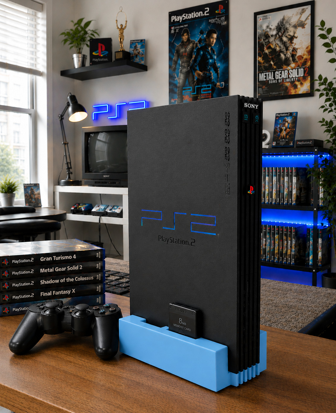 PS2 Vertical Stand | Retro Gaming Display Dock