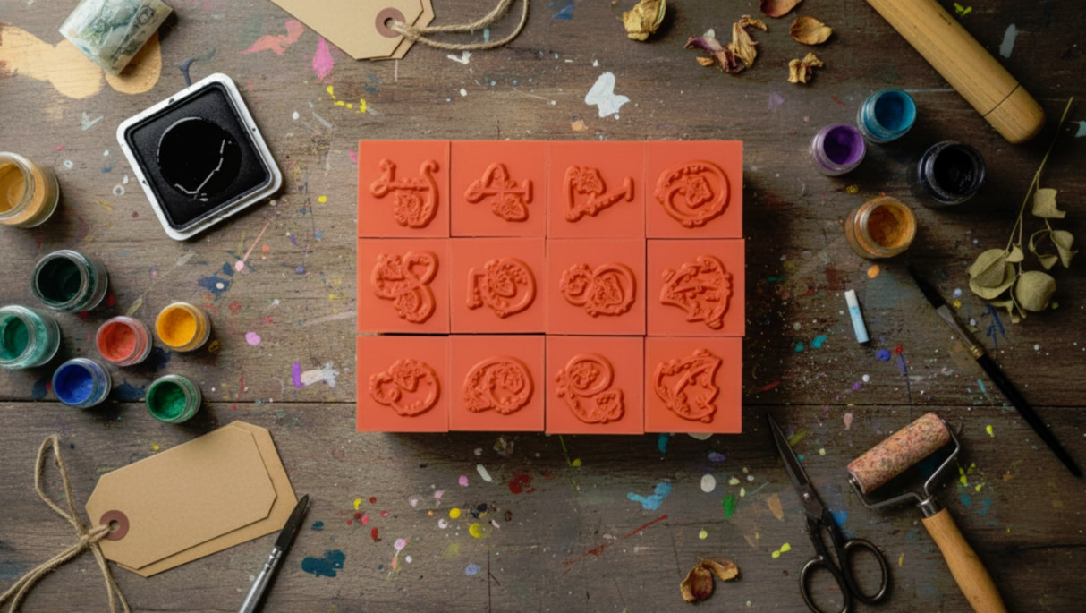 1 Set Detachable Character Rubber 0-9 Combination Number Stamps