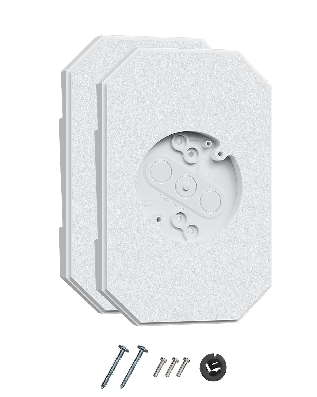 Siding Light Mounting Block, 8141DBL White Outdoor Plate kit with...