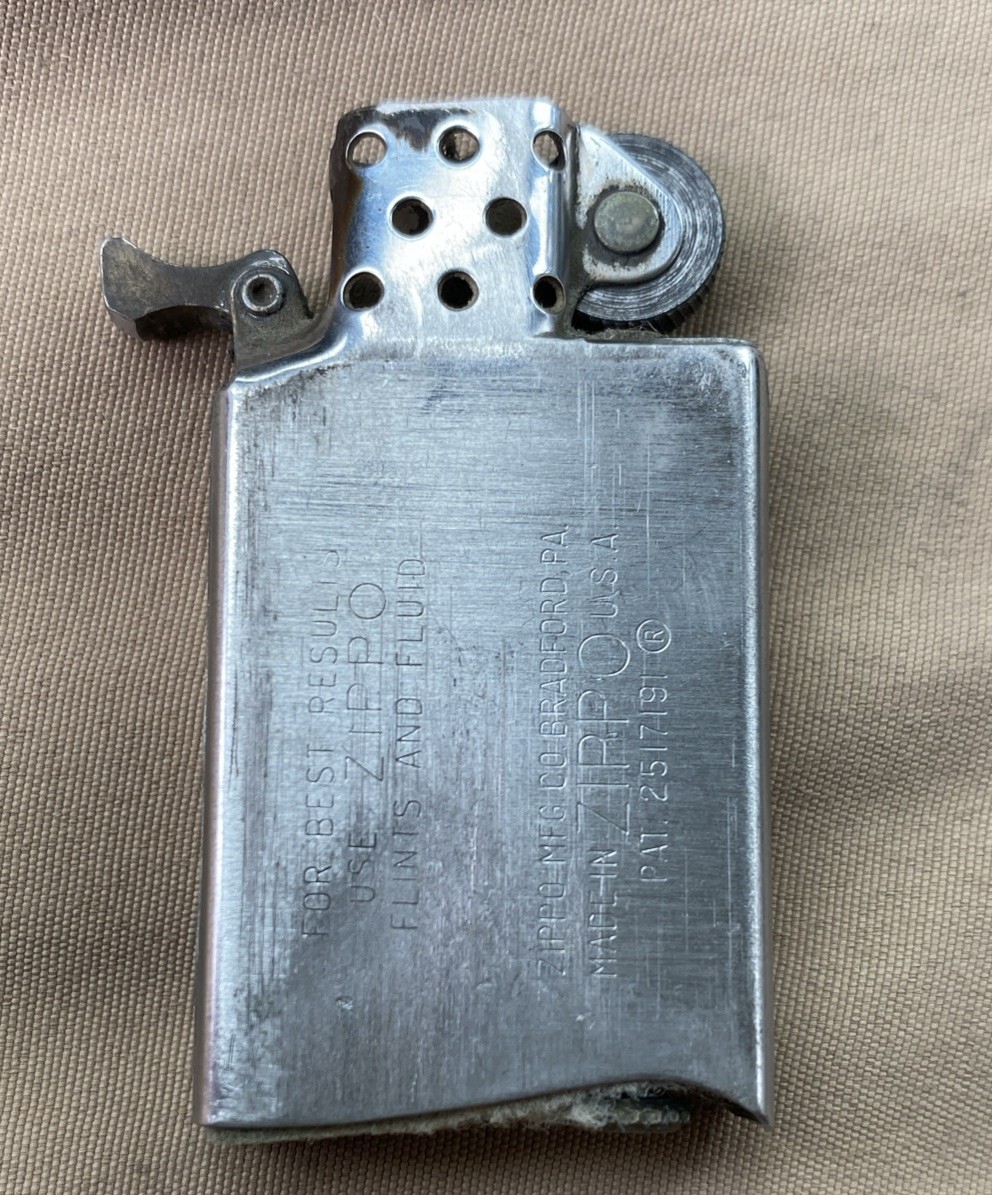 Vintage zippo slim lighter