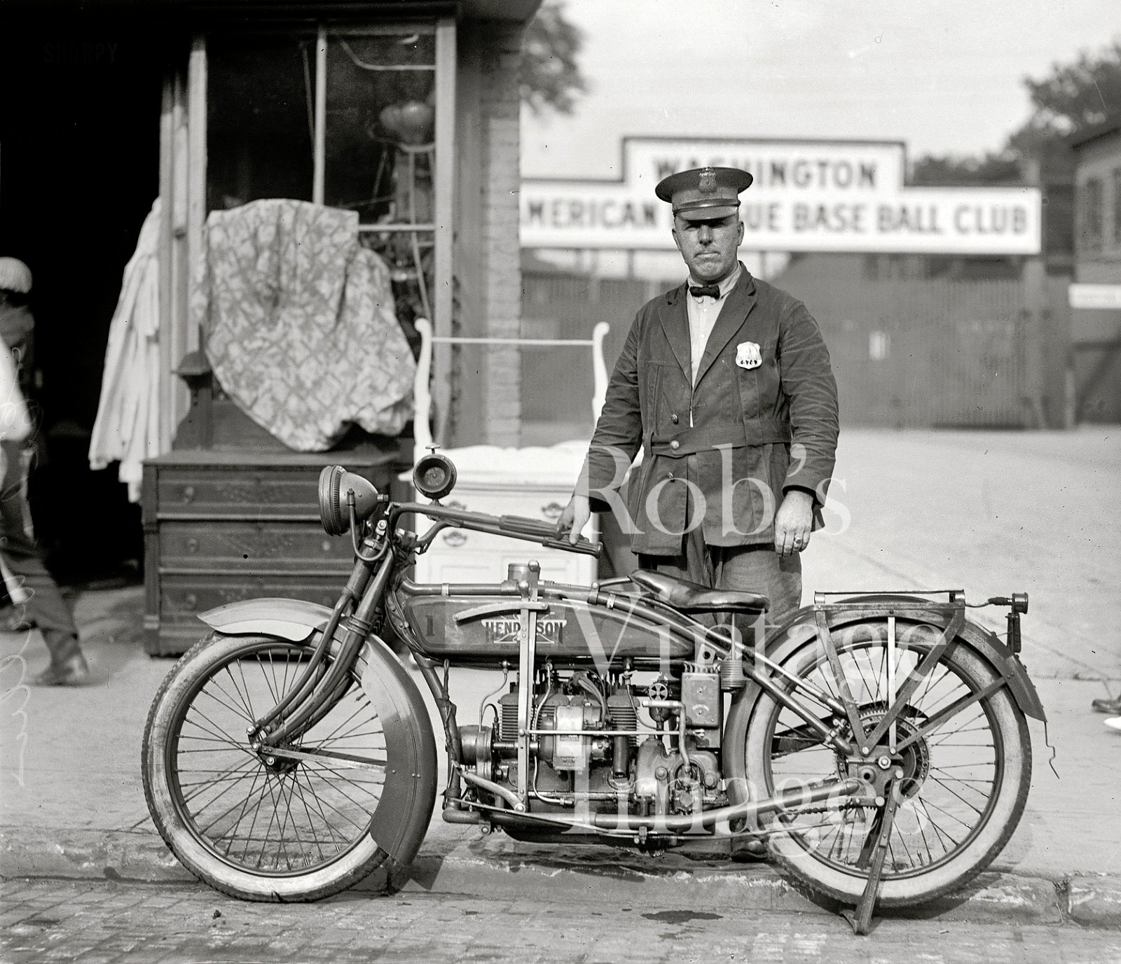 Henderson  Motorcycle Photo Police Washington American League Baseball 8X10