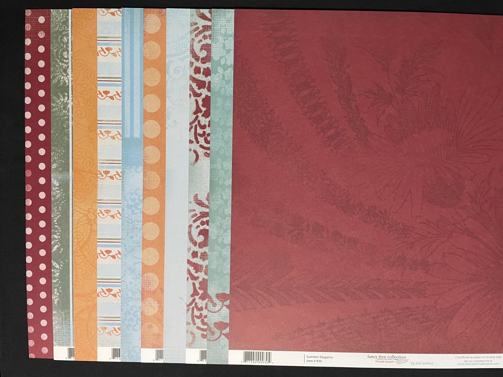 FANCY PANTS "VINTAGE SUMMER" 12X12 DS HEAVY PAPER