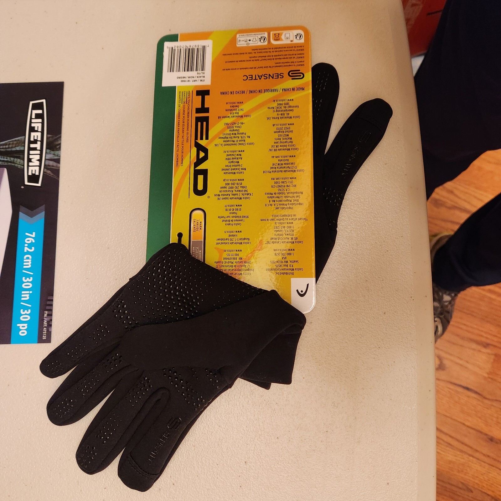 Head Men's Touchscreen Running Gloves, 1 Pair, XL (Black)