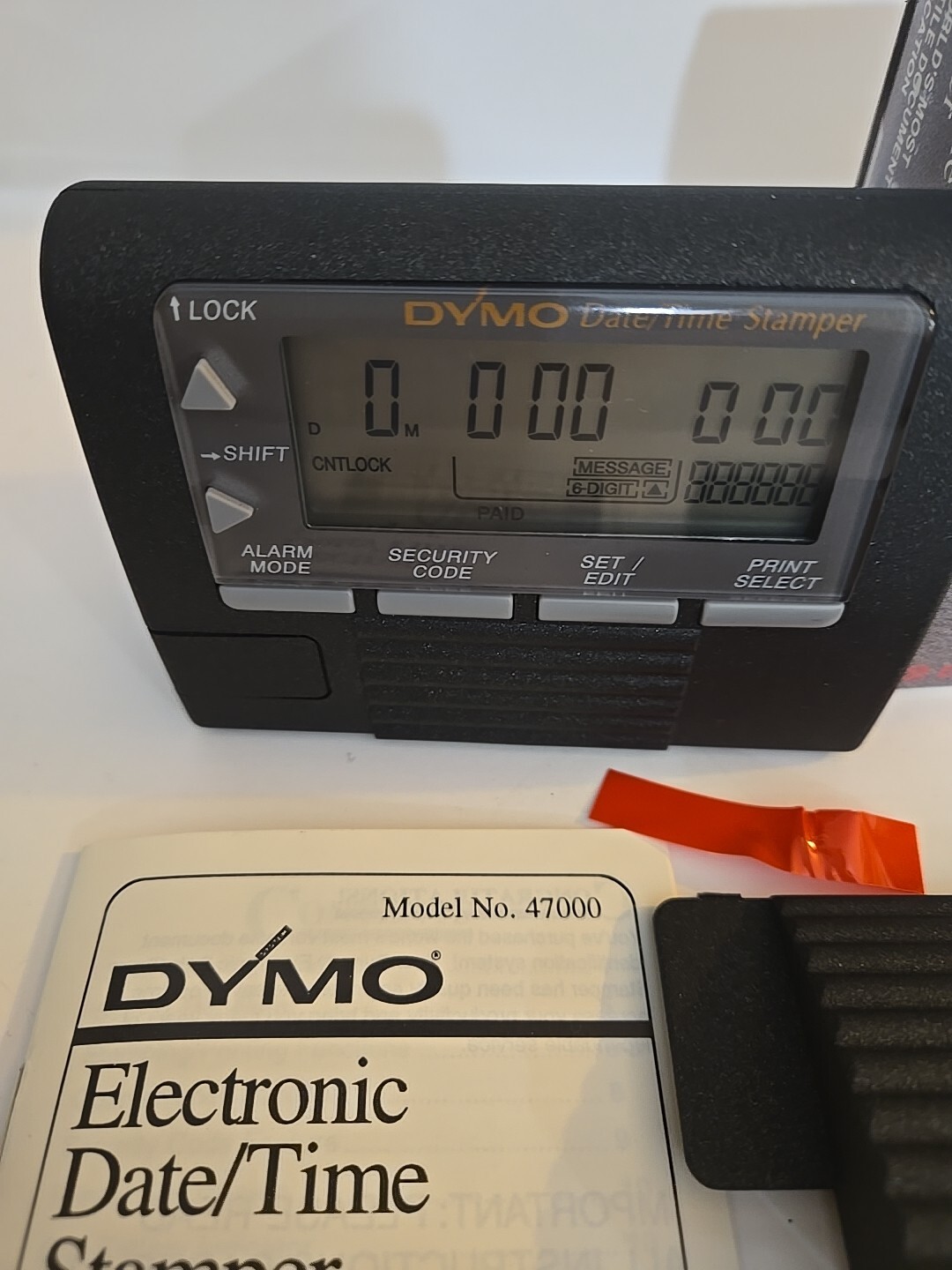 FOR PARTS/REPAIR Dymo 47000 Electronic Date / Time Stamper