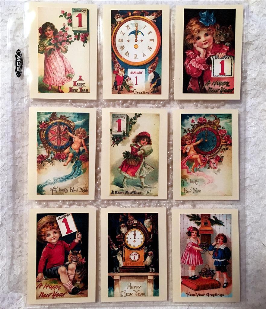 Happy New Year~9 Pocket Pen Pal~Cards only~No Protector~#52~judysjemscrafts