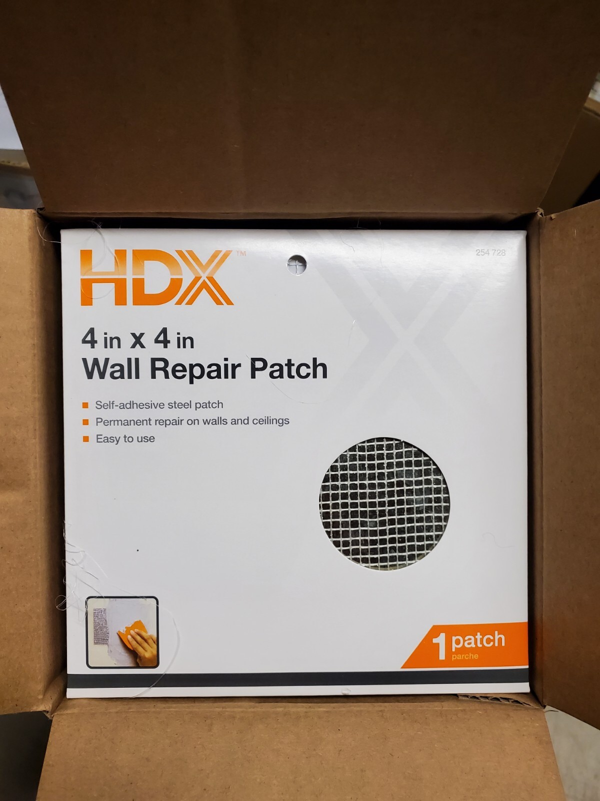 HDX 4" x 4" Wall Repair Patch Self Adhesive Steel Patch Holes Lot of 12 New