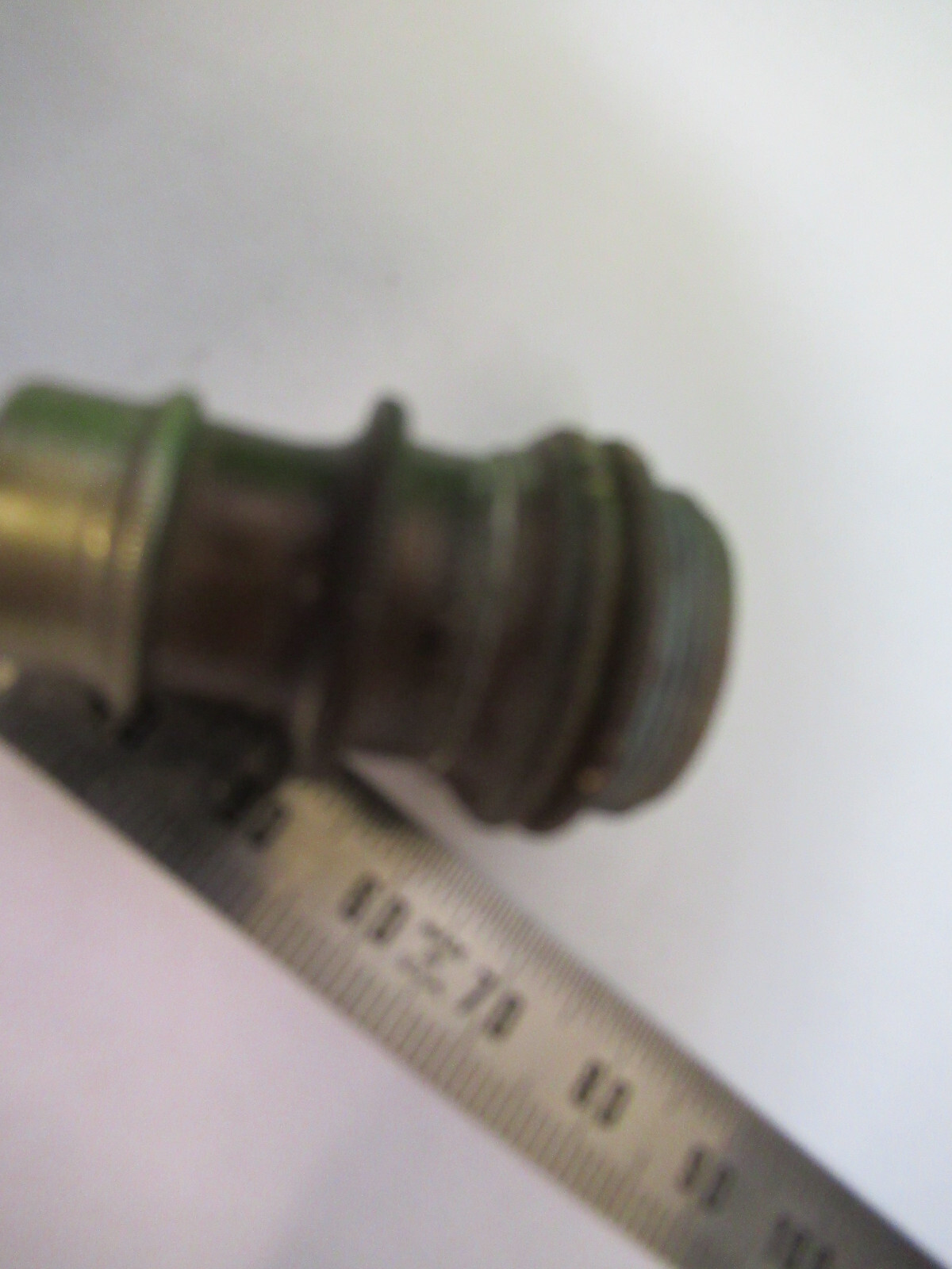 ANTIQUE BRASS OBJECTIVE BAUSCH LOMB OPTICS MICROSCOPE as pictured &z1-a-204