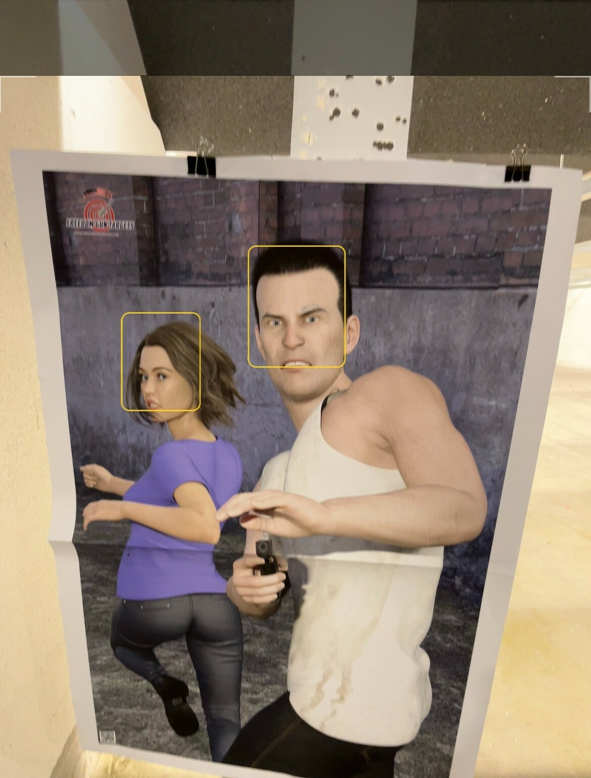 30 Paper Shooting Targets Range Gun Pistol Rifle 3D Hostage 6 version of 5 each.