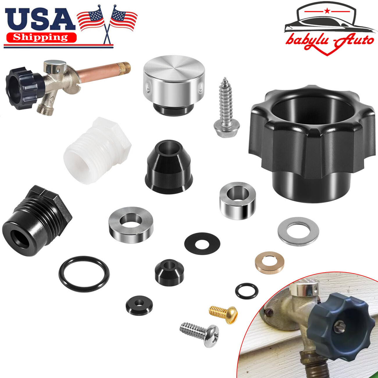 Replacement for Prier 300 400 500 630-8500 Wall Hydrant Complete Service Kit