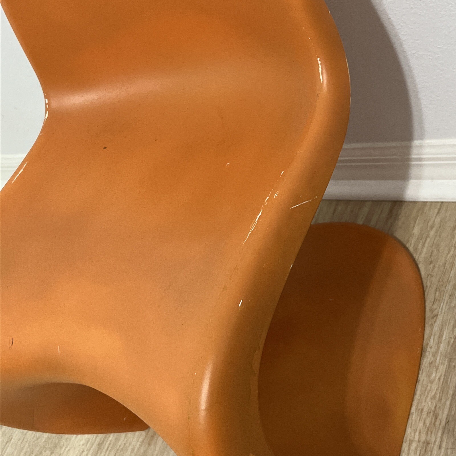 Panton Chair in Orange by Verner Panton for Vitra / Herman Miller, 1960s