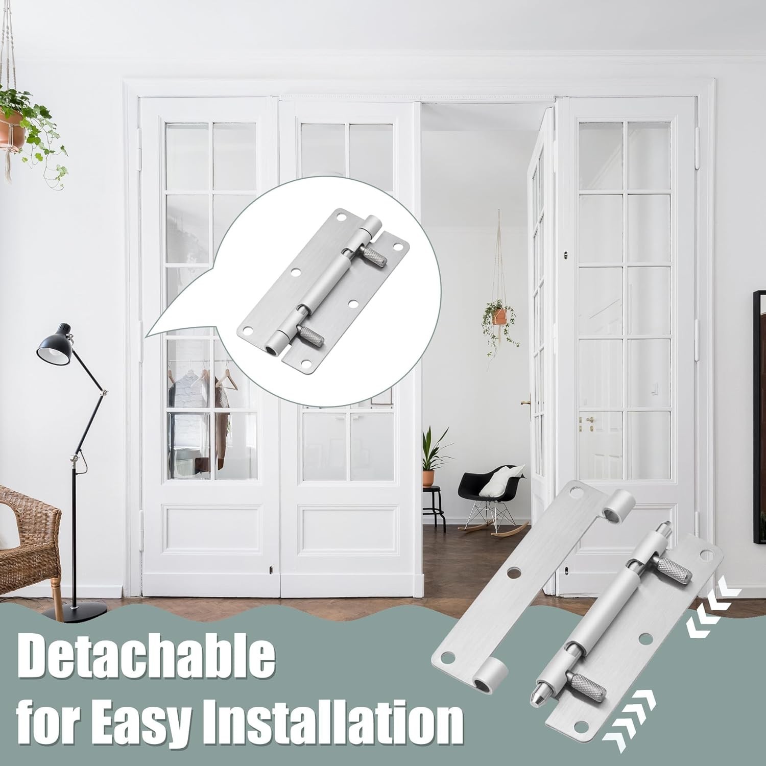 4 Inch Quick Release Hinge, Stainless Steel 304, Detachable, Spring Release Hing