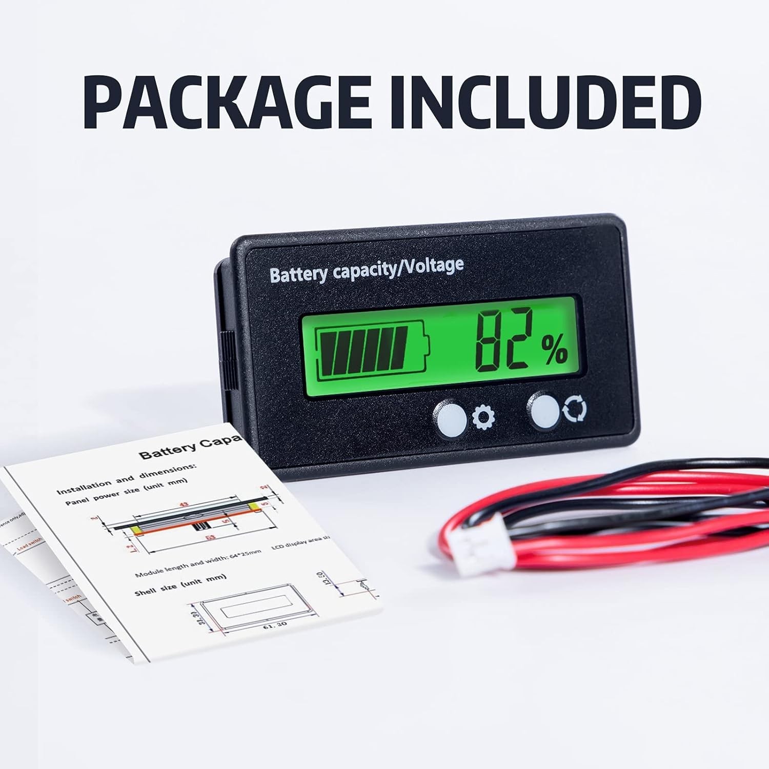 Multifunctional Battery Capacity Indicator - 12V-84V Waterproof Voltage Tester