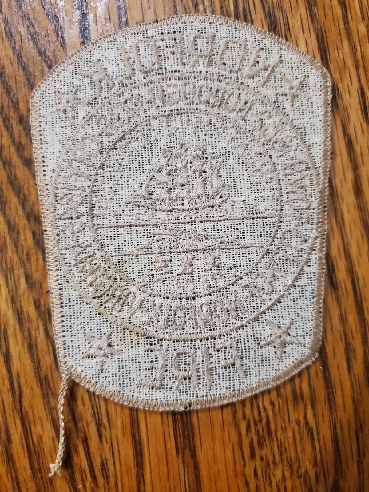 Vintage Norfolk Fire Department shoulder patch from Virginia