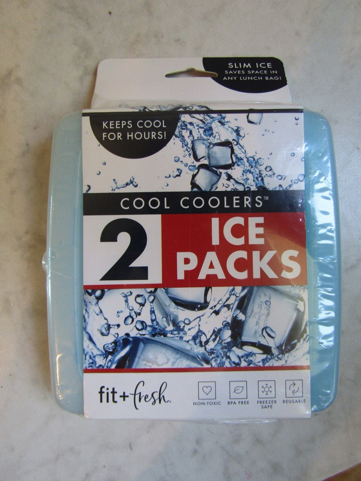 NIB Cool Coolers by Fit + Fresh, Reusable & Long-Lasting Slim Ice Packs 2