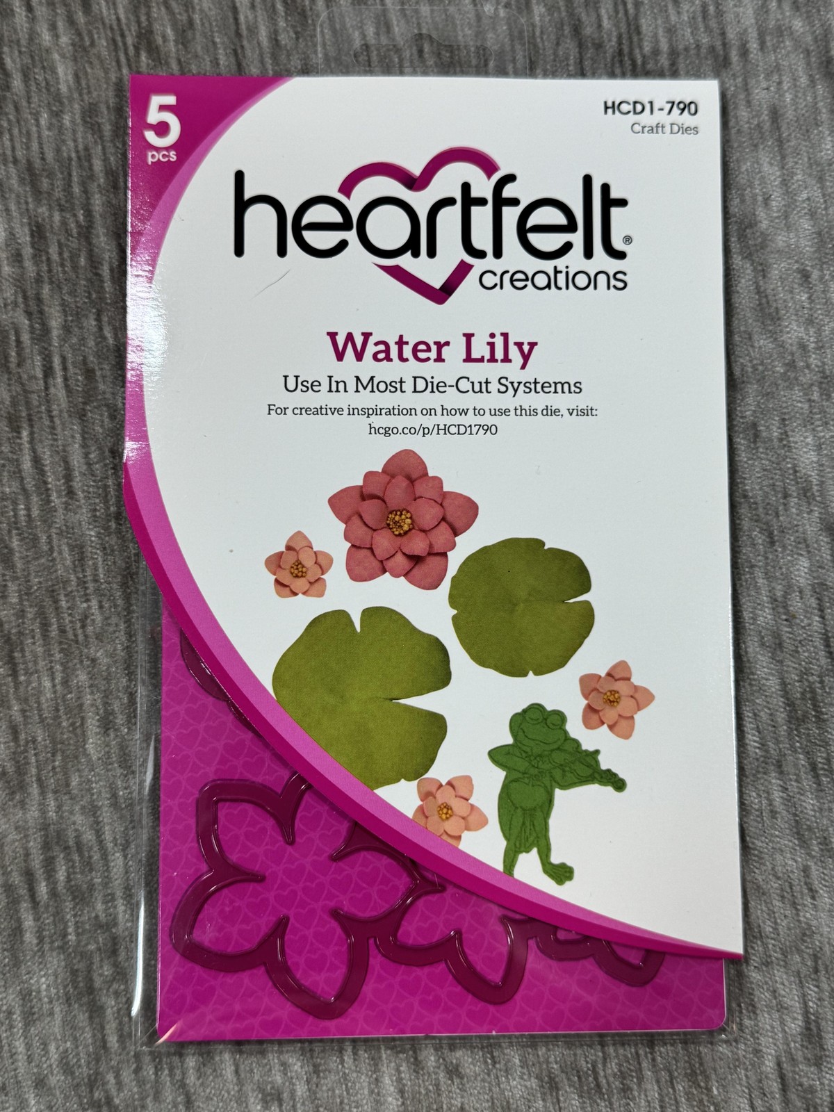 Heartfelt Creations Water Lily Craft Dies HCD1-790 5 Pcs Scrapbook Cards DIY