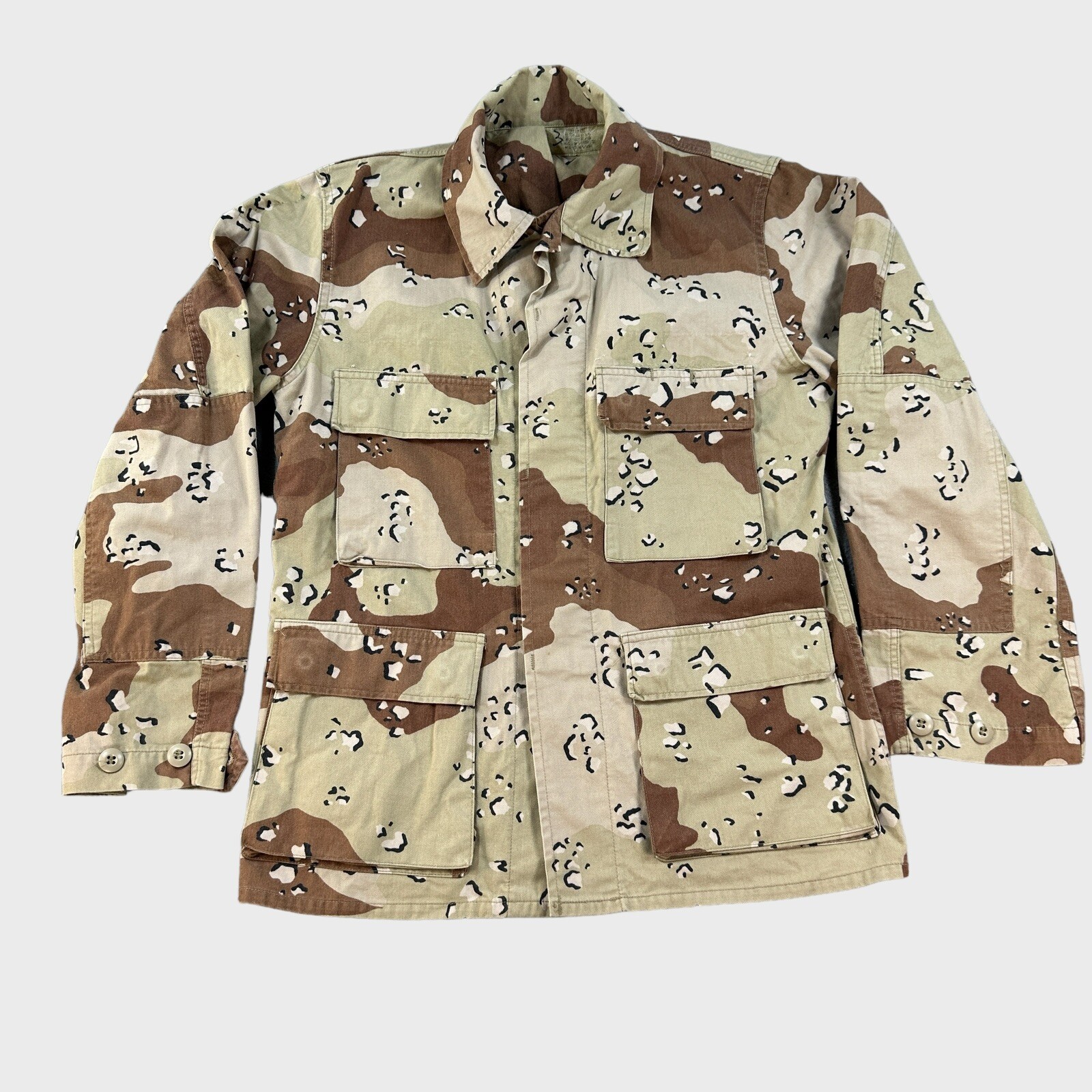 US Military BDU Field Jacket  Men's Small 6 Color Desert Chocolate Chip Camo