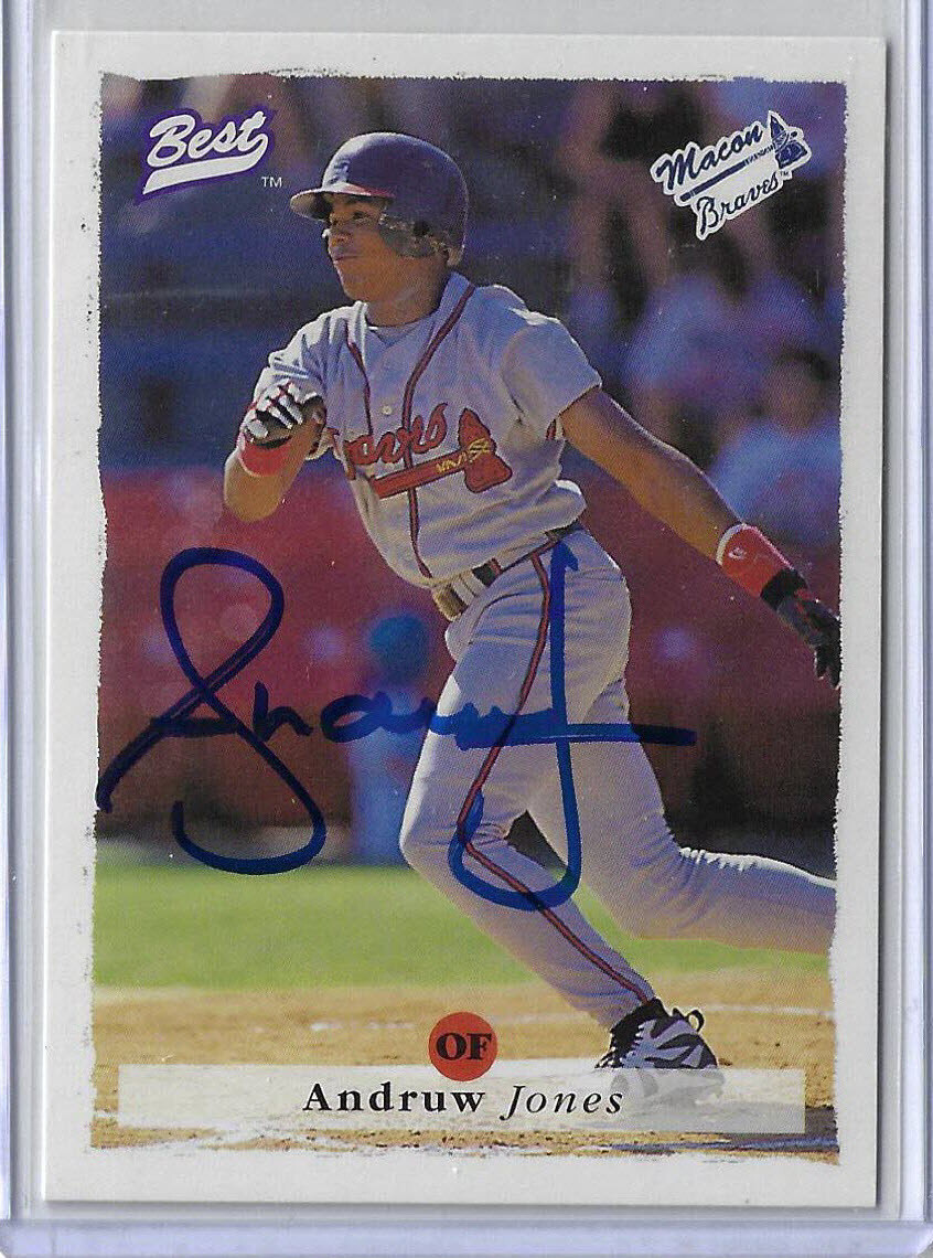 Andruw Jones Autographed 1995 Best 50 ROOKIE Beckett Witnessed