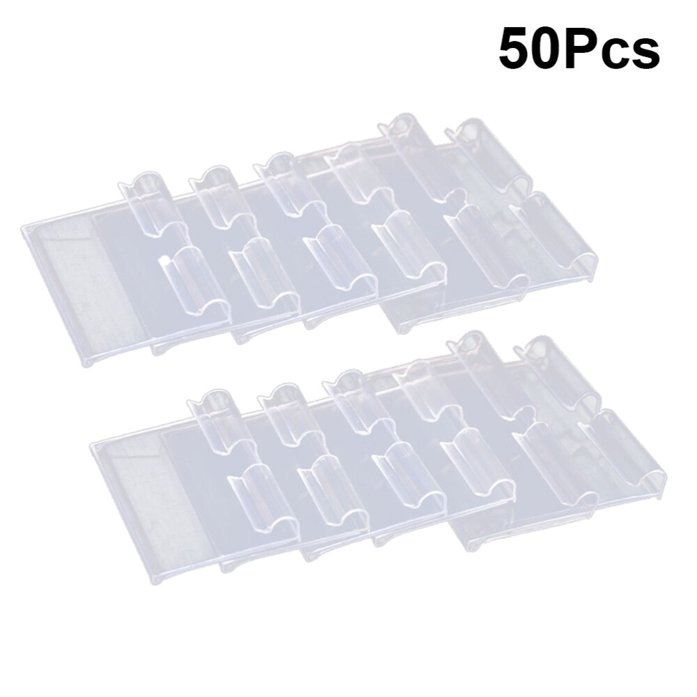 50PCS Label Holders for Storage Bins Clip Label Holder Shelf Label Clips