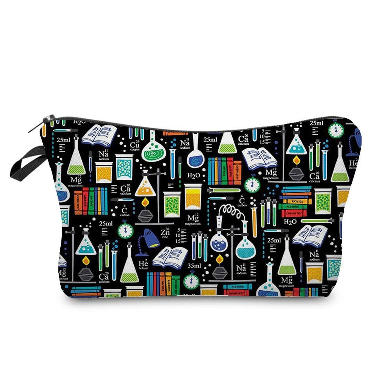 Women Travel Bag Chemistry Pattern Printed Cosmetic Bag Makeup Bag Small Pouc...