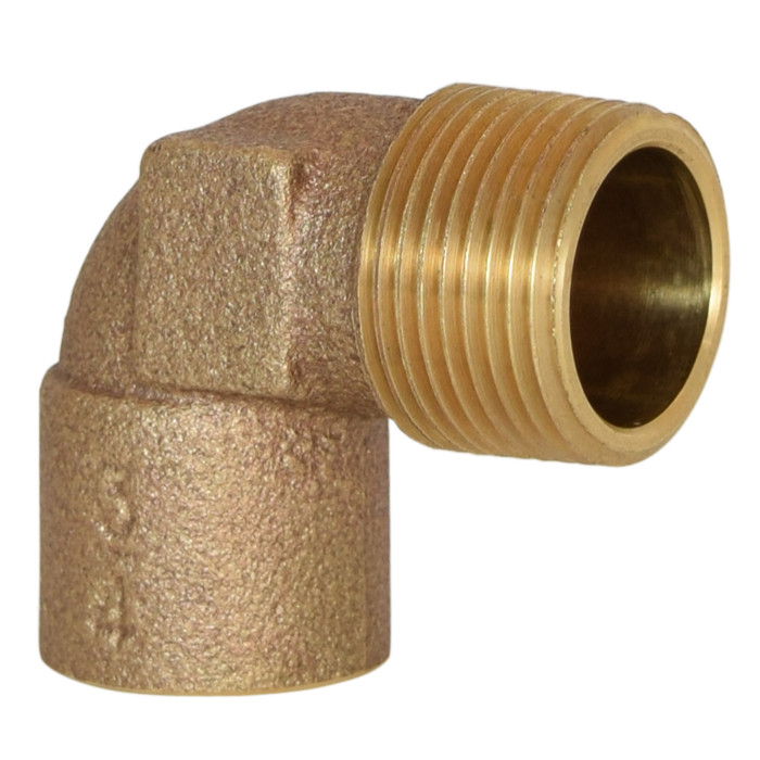 Legend Valve 1" Sweat x MNPT Elbow in Cast Brass - 302-275
