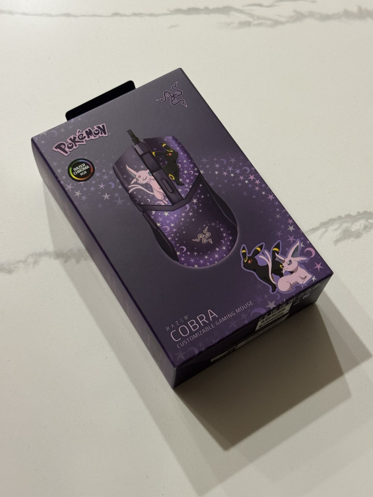 SHIPS NOW Razer Cobra Wired Gaming Mouse - Espeon & Umbreon Edition- NEW IN BOX!