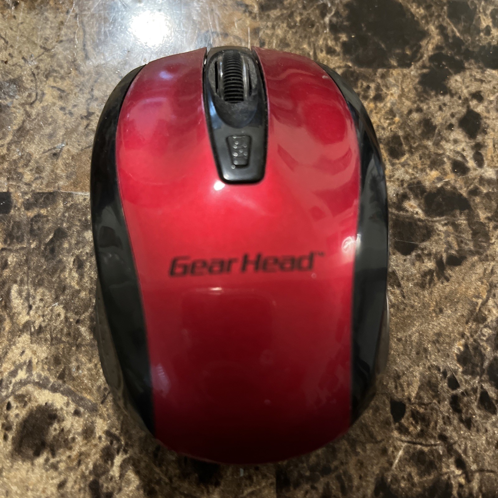 Gear Head Wireless Mose With Dongle Red/black Ergonomic Mouse