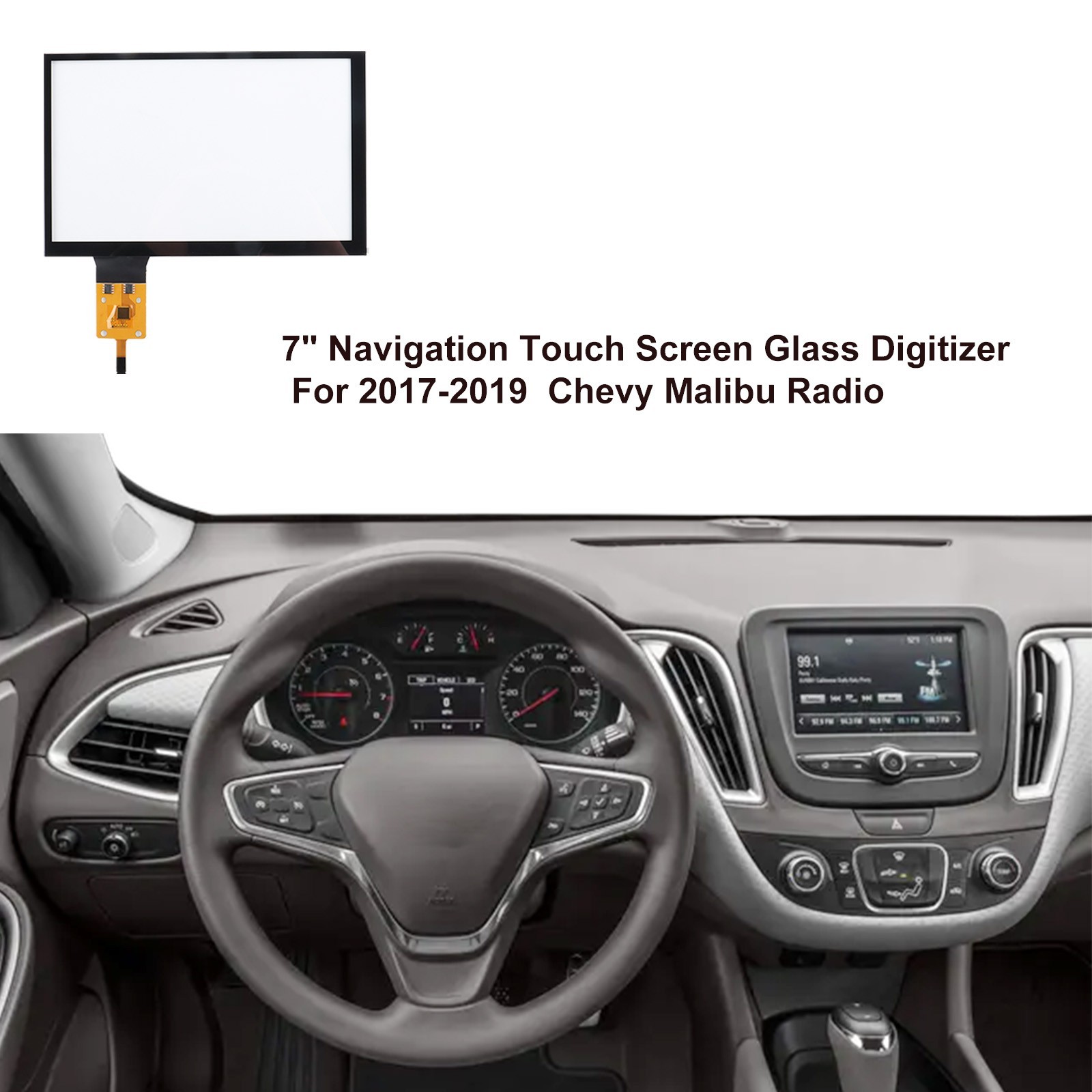 7" Navigation Touch Screen Glass Digitizer For 2017-2019  Chevy Malibu Radio