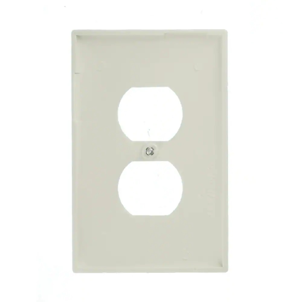 1-Gang White Duplex Outlet Receptacle Nylon Midway Midsize Wall Plate (1-Pack)