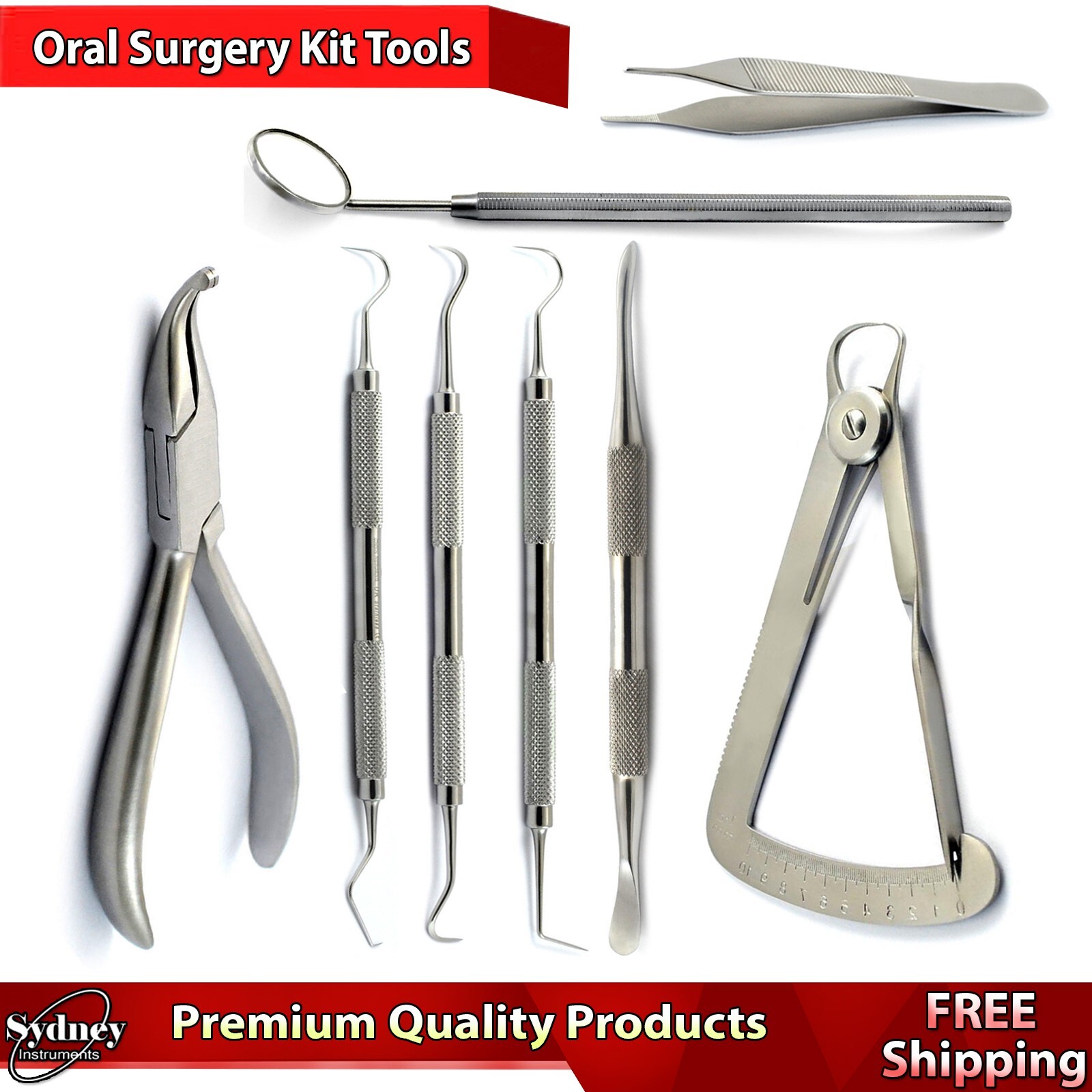 Set of 8 Dentistry Surgical Laboratory instruments Dental Oral Surgery Kit