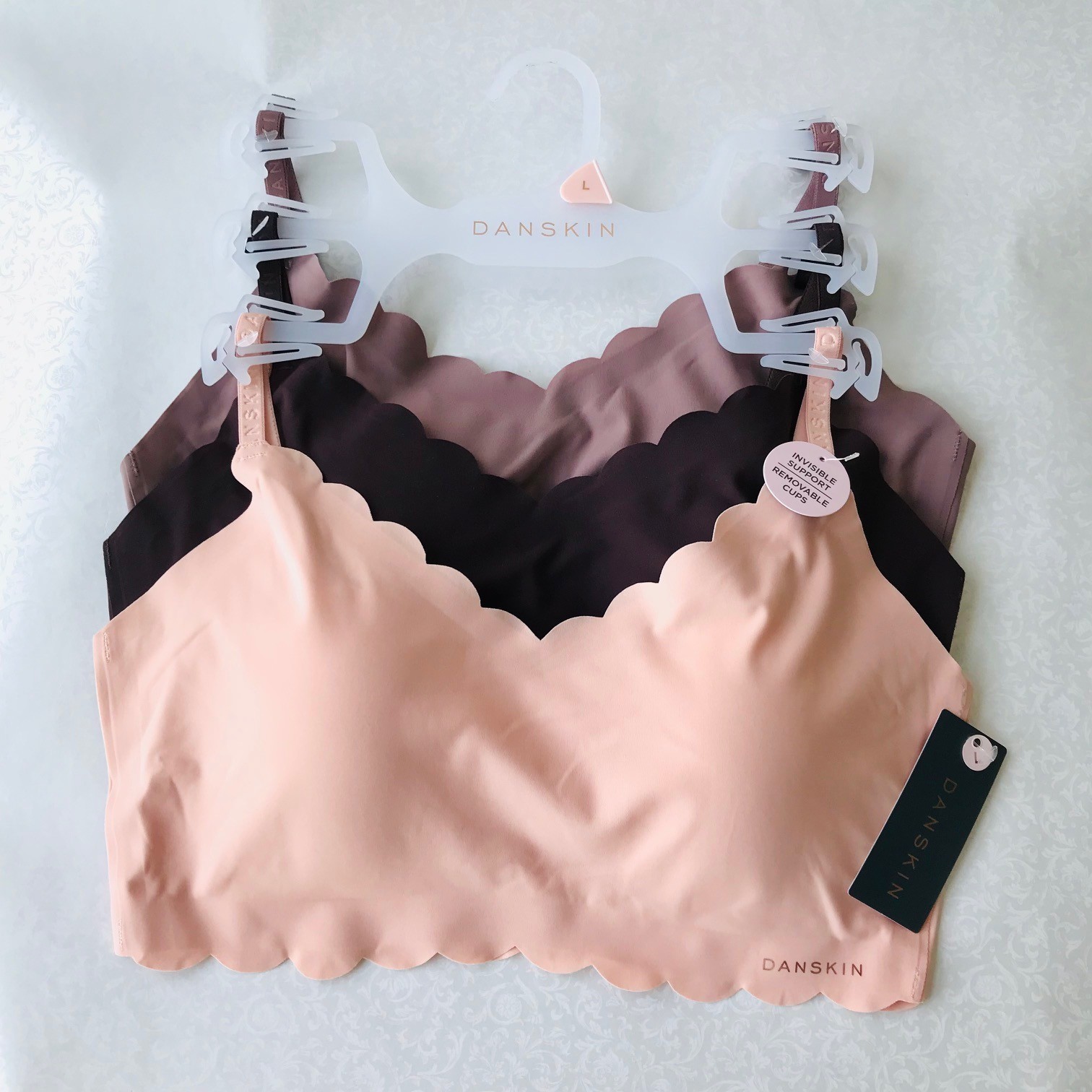 Danskin  Invisible Support  BRAS, Removable Cups 3-set   Size : L