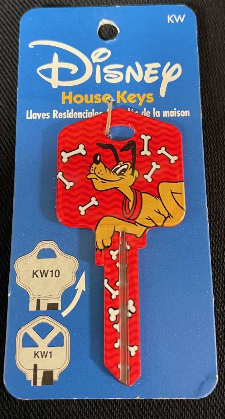 DISNEY PLUTO UNCUT HOUSE KEY KWIK SET KW1 KW10-NEW