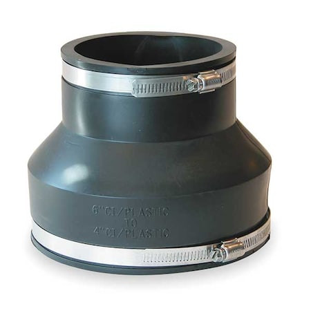 Zoro Select 1056-64 Flexible Coupling,For Pipe Size 6" X 4"