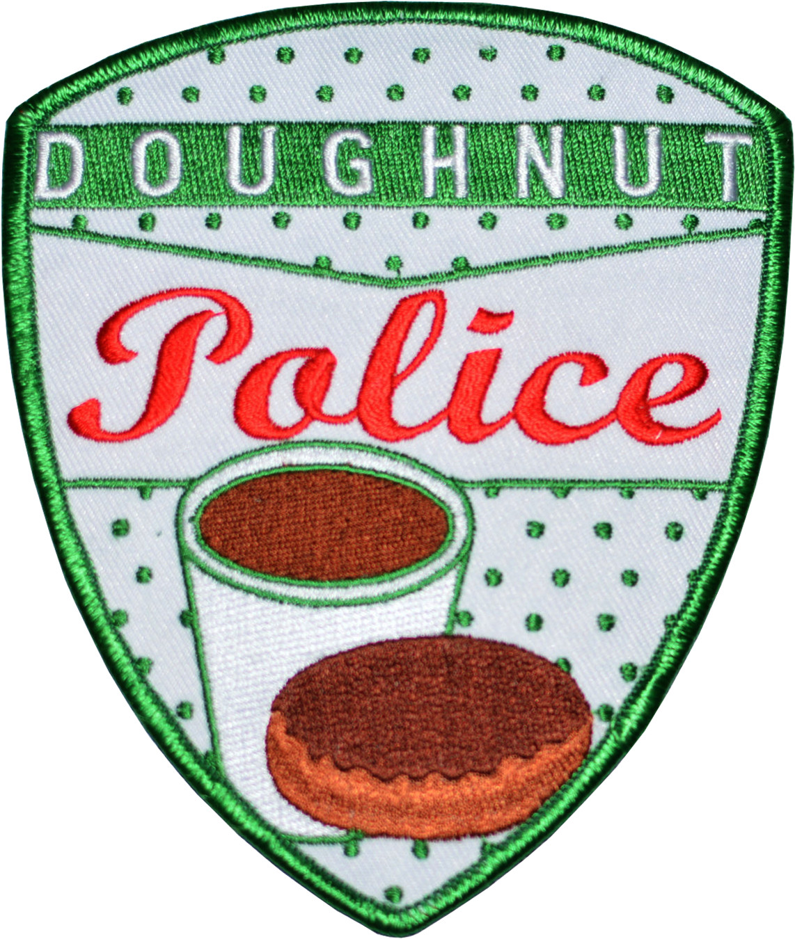 DOUGHNUT POLICE PATCH: "Crispy Creme" Donut novelty
