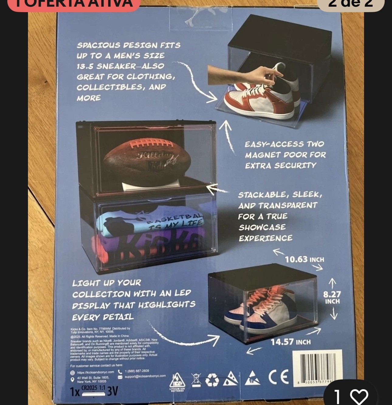 Kicks & Co Stackable Sneaker & Storage LED Display Box