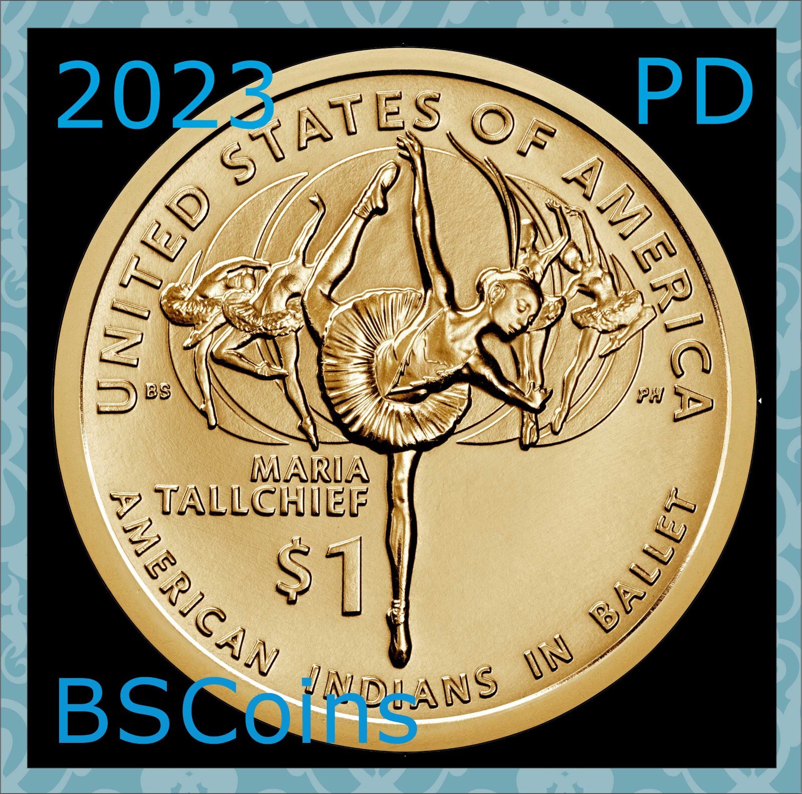 2023 P&D Native American Sacagawea Maria Tallchief Dollar - 2 Coins - Ship TODAY
