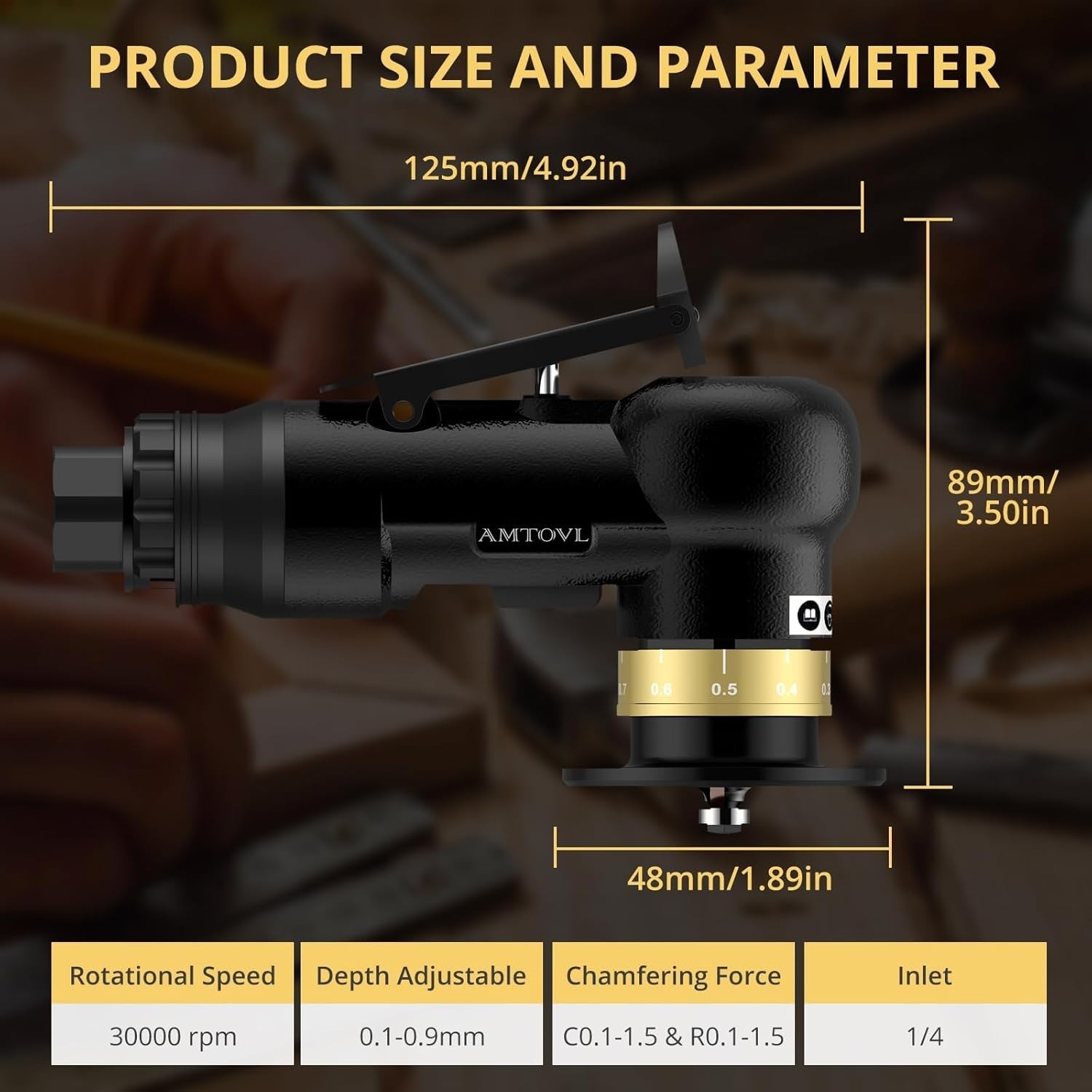 Pneumatic Chamfering Machine - 10 R & 10 C Blades Included
