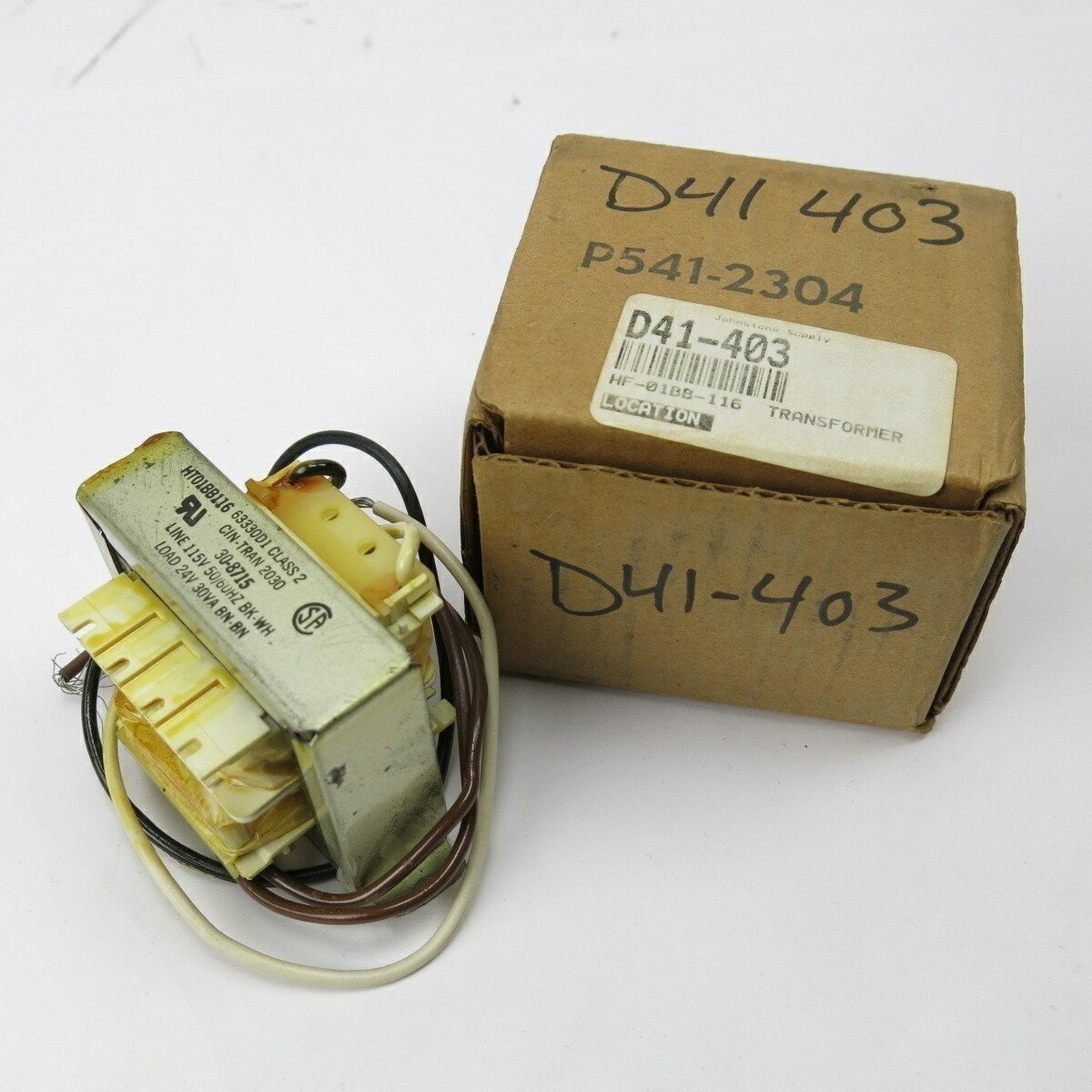 Johnstone Supply HT01BB116 Class 2 Transformer Cin-Tran 2030 Open Box