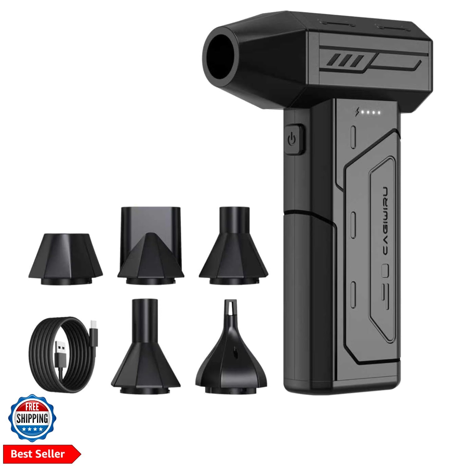 Compressed Air Duster,130000RPM Super Power Cordless Air Duster,Rechargeable ...