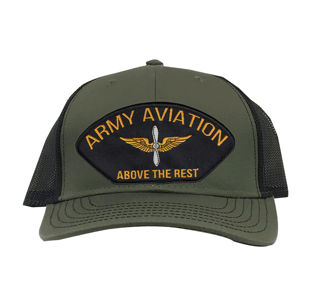 US Army Aviation OD Green Mesh Ball Cap Officially Licensed