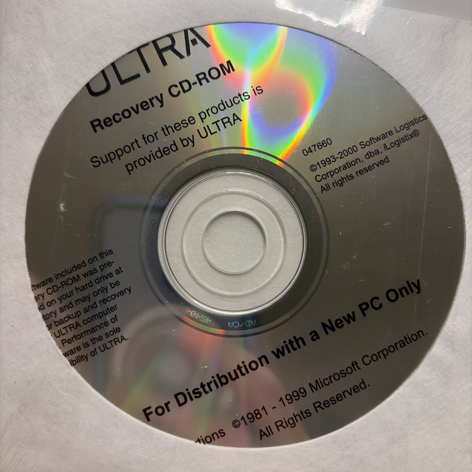 Factory Sealed Microsoft Windows 98 Second Edition CD-ROM Vintage for ULTRA PC