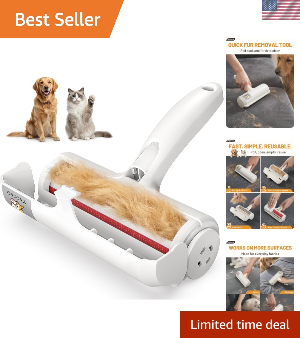 Pet Hair Removal Tool: Reusable Lint Roller for Pet Hair - Portable Pet Hair ...