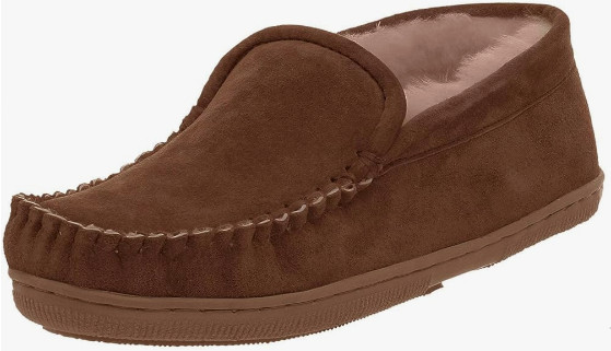 Staheekum Men's Plush Shearling Lined Slipper, Trapper Wheat, 9M