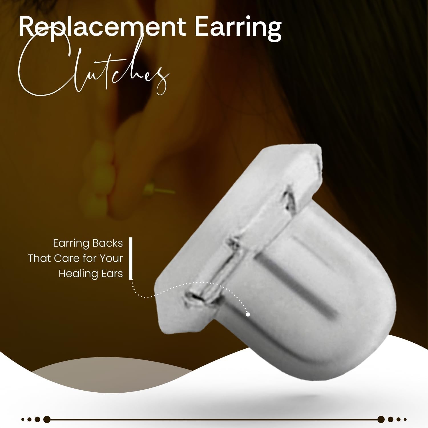 Durable Replacement Earring Clutches – Comfortable Fit for Healing Piercings