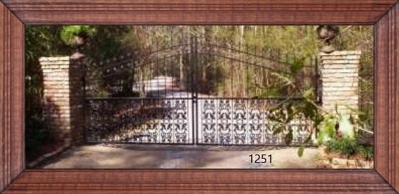 On Sale! #1251 Wrought Iron Style Steel Driveway Gate 16' Inc Post Pkg Safety