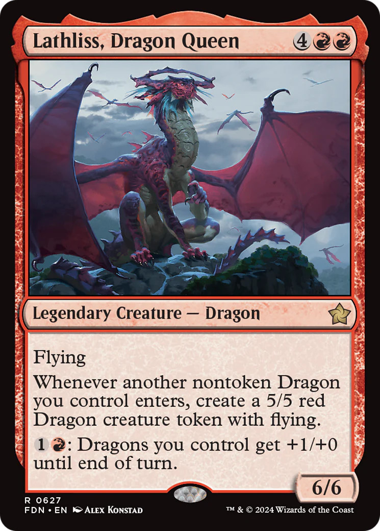 MTG Lathliss, Dragon Queen [Foundations] Near Mint Magic