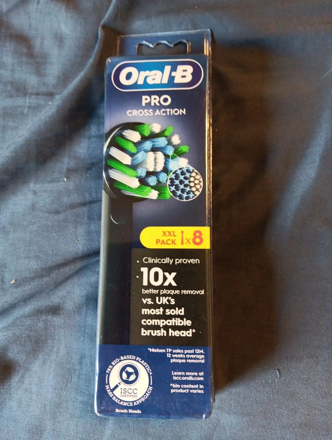 Oral-B Pro Cross Action Electric Toothbrush Head, X-Shape 8 count Black